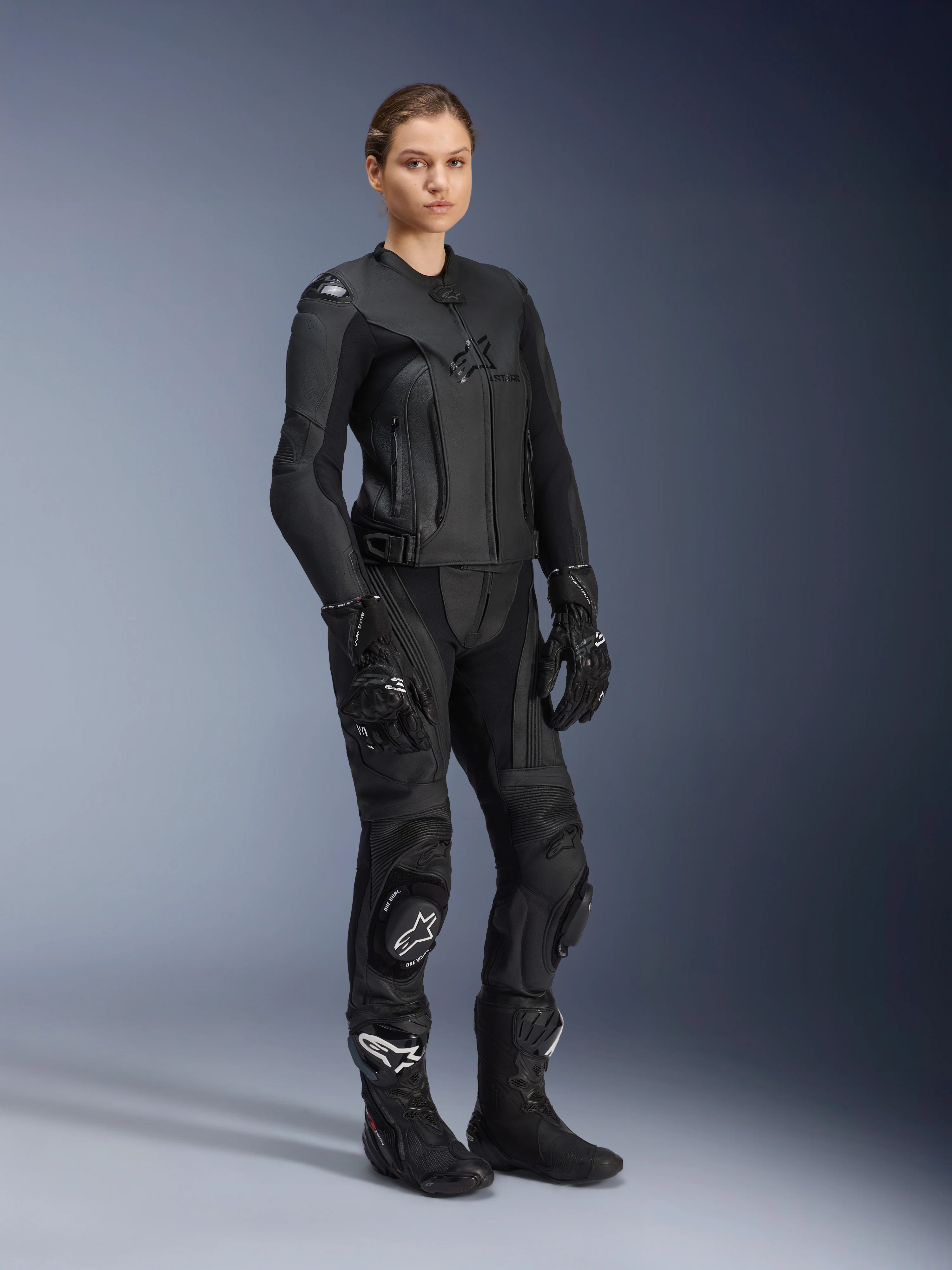 Women Stella GP Plus V4 Leather Jacket - Image 2