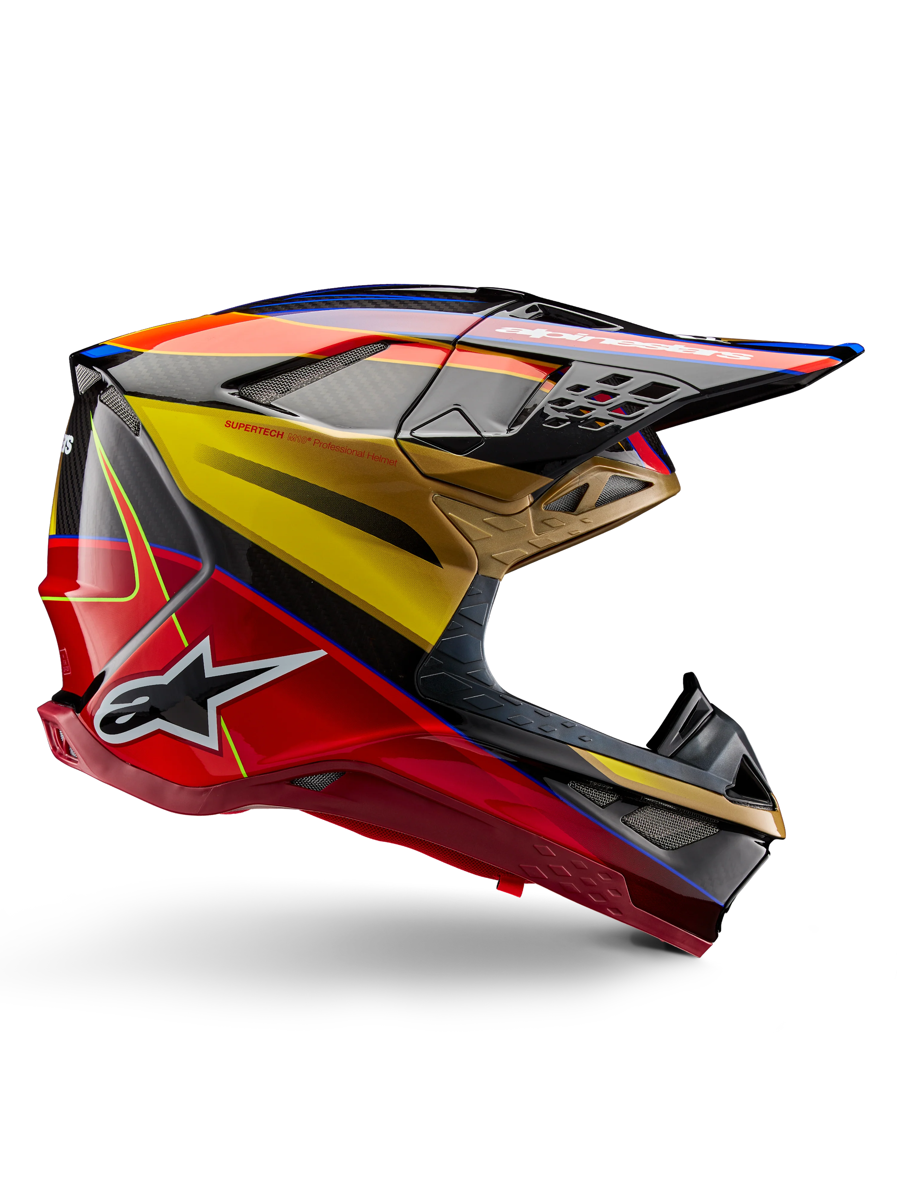 Supertech M10 Era ECE 22.06 Helmet Gold Yellow Rio Red Glossy