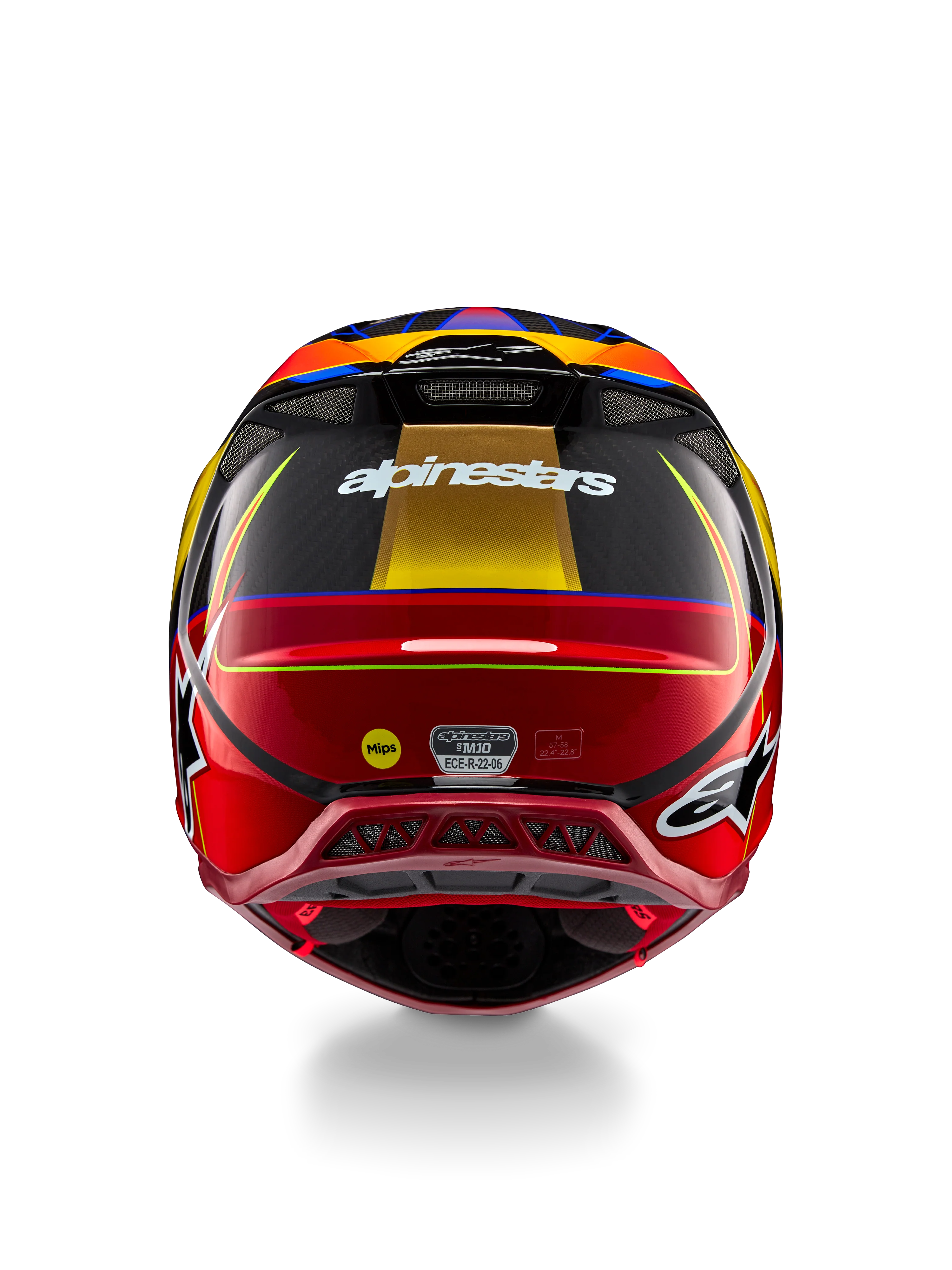 Supertech M10 Era ECE 22.06 Helmet Gold Yellow Rio Red Glossy - Image 3