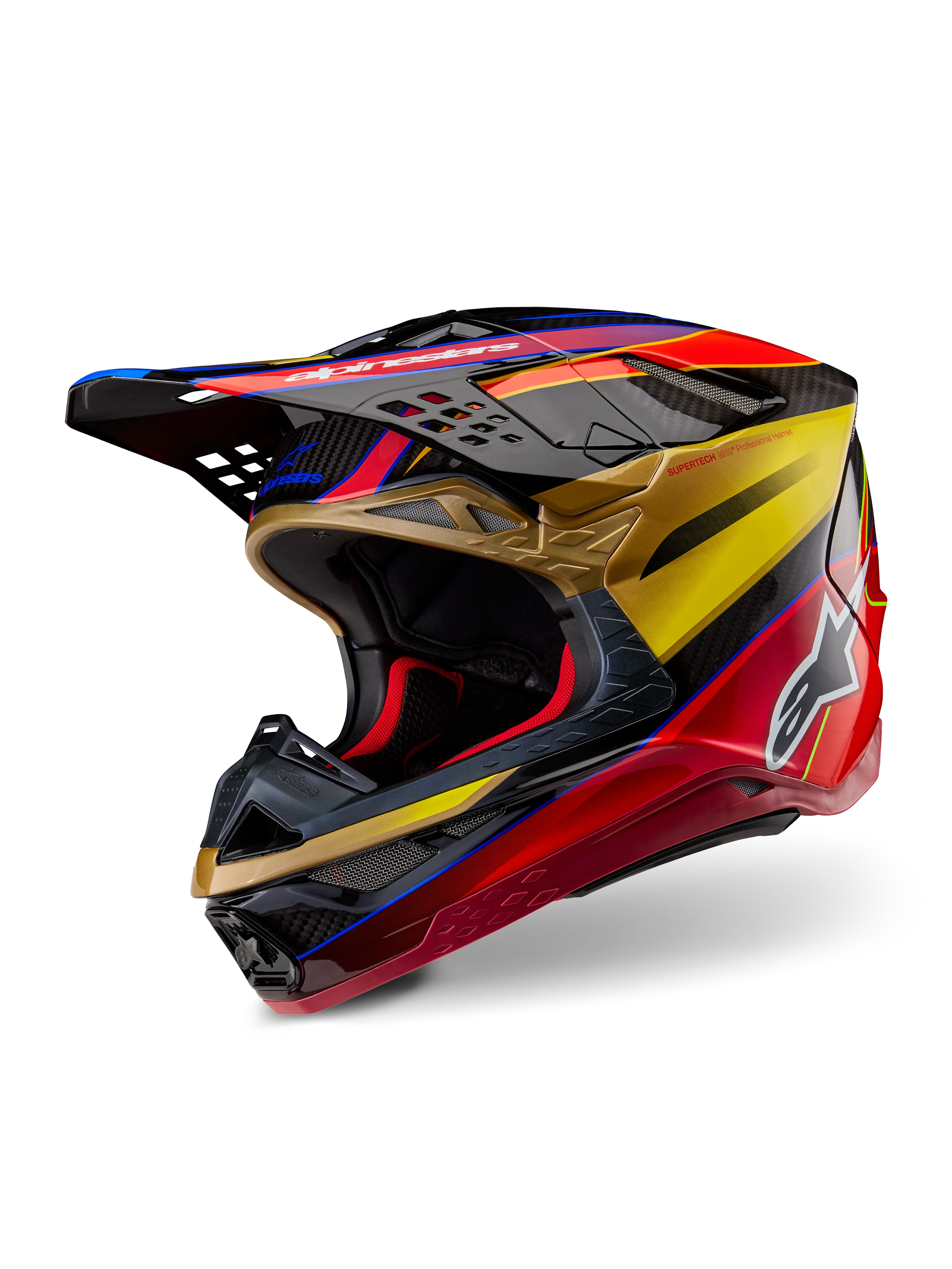 Supertech M10 Era ECE 22.06 Helmet Gold Yellow Rio Red Glossy - Image 5