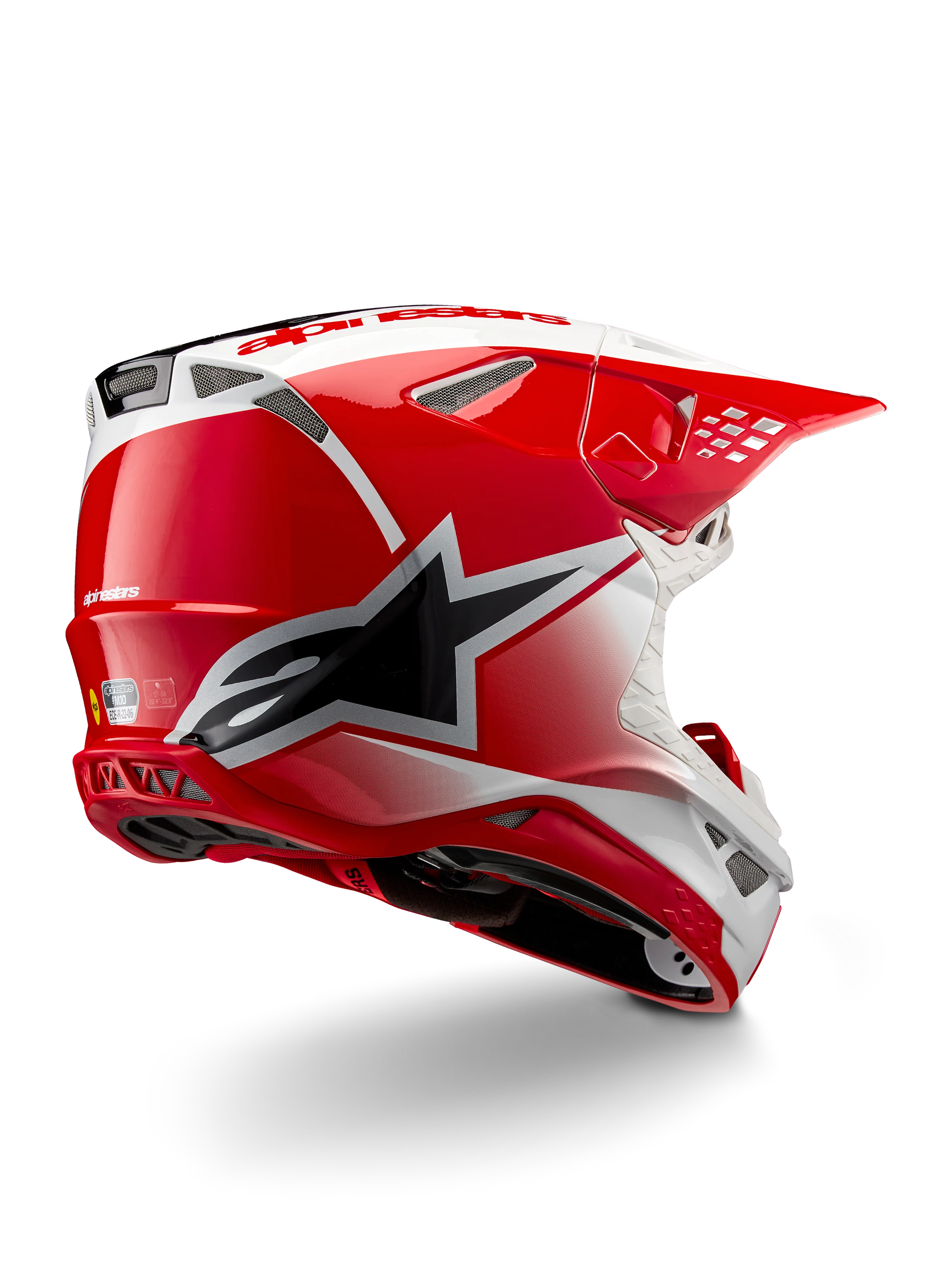 Supertech M10 Unite Helmet ECE 22.06 Red White Glossy - Image 2