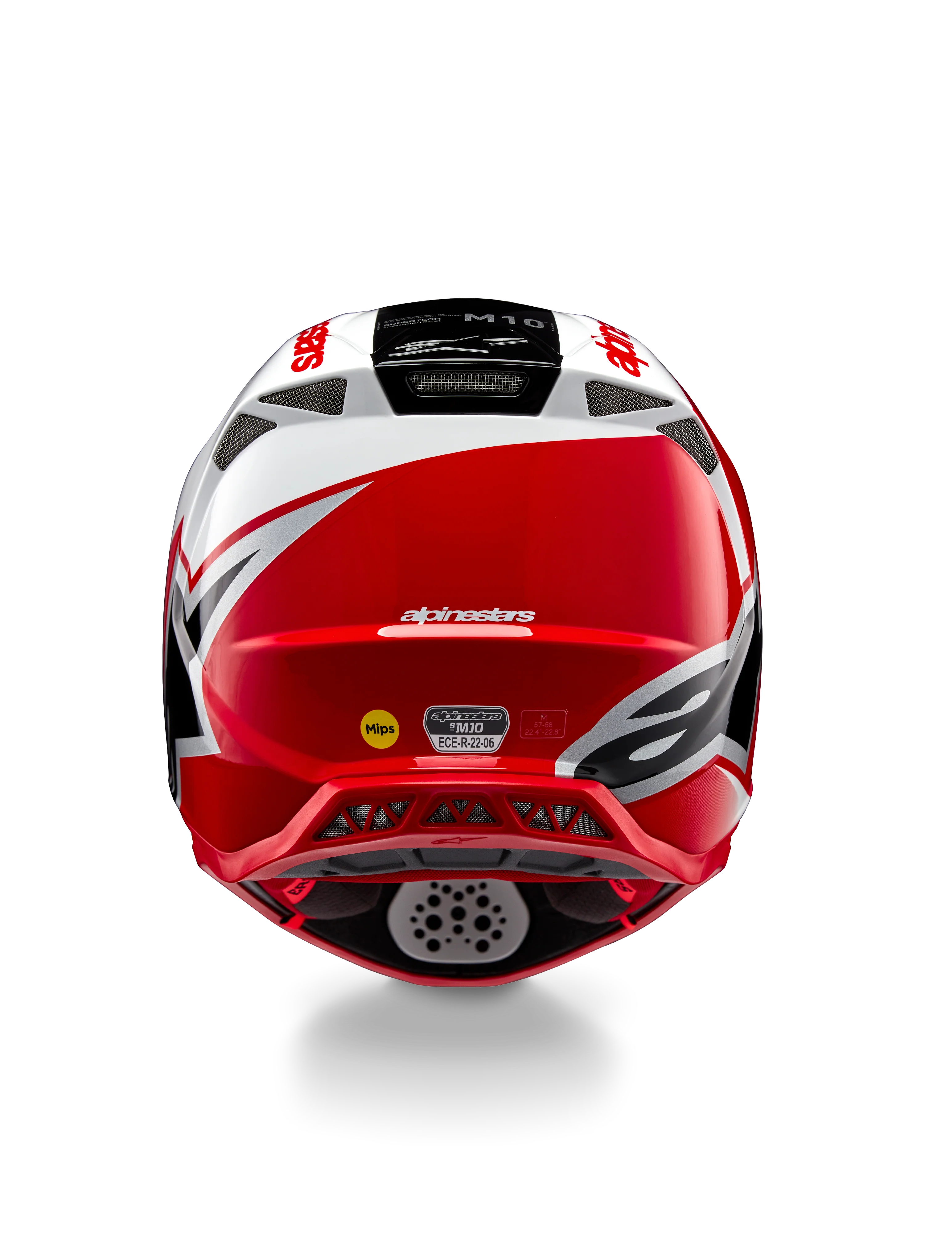Supertech M10 Unite Helmet ECE 22.06 Red White Glossy - Image 3