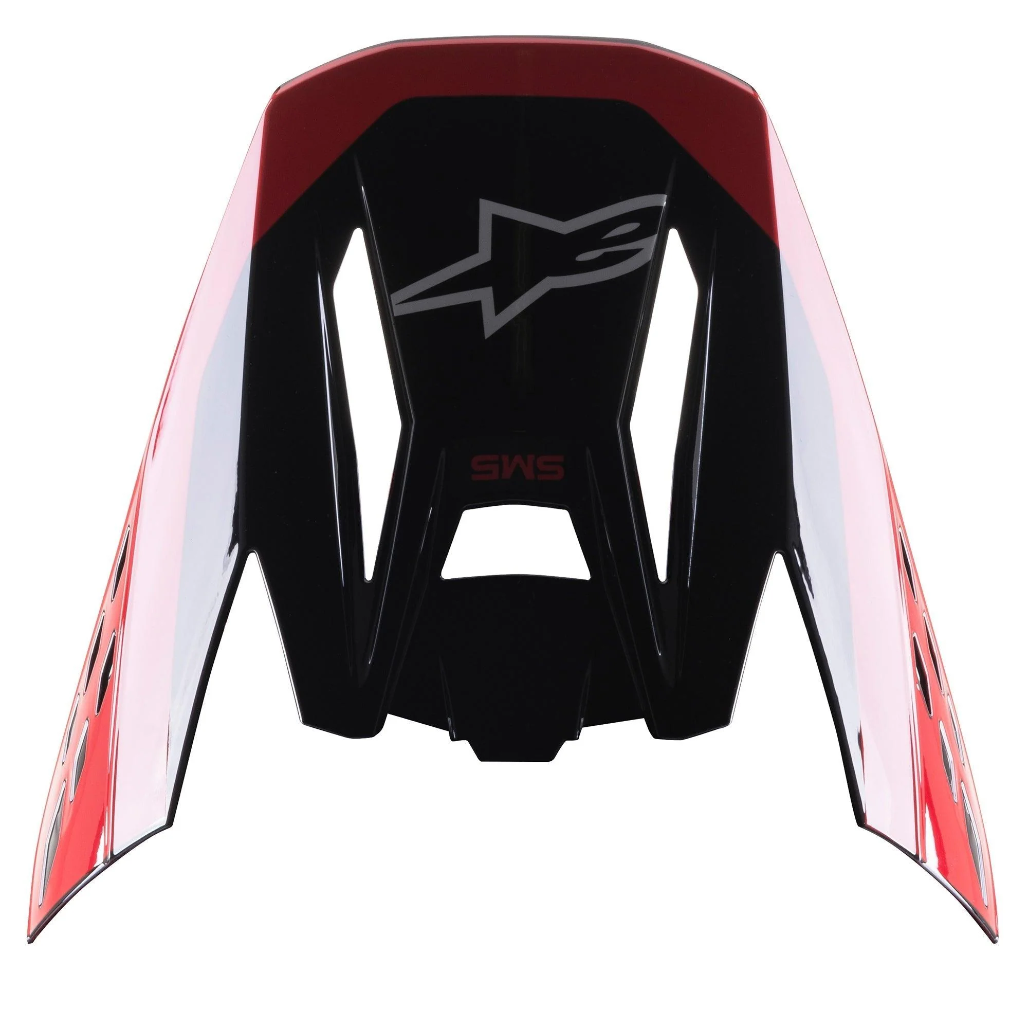 S-M5 Beam Black Red Glossy Visor - Image 2