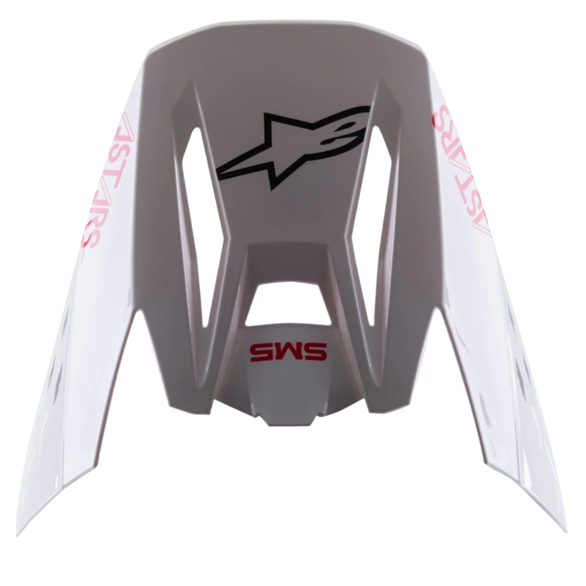 S-M5 Bond White Red Glossy Visor